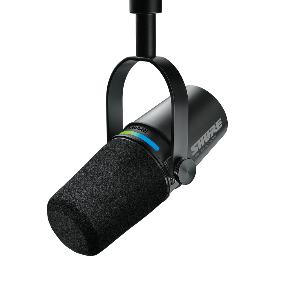 Shure MV7i smart microfoon met audio interface zwart