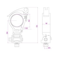 BC50B-50F quick release half coupler zwart
