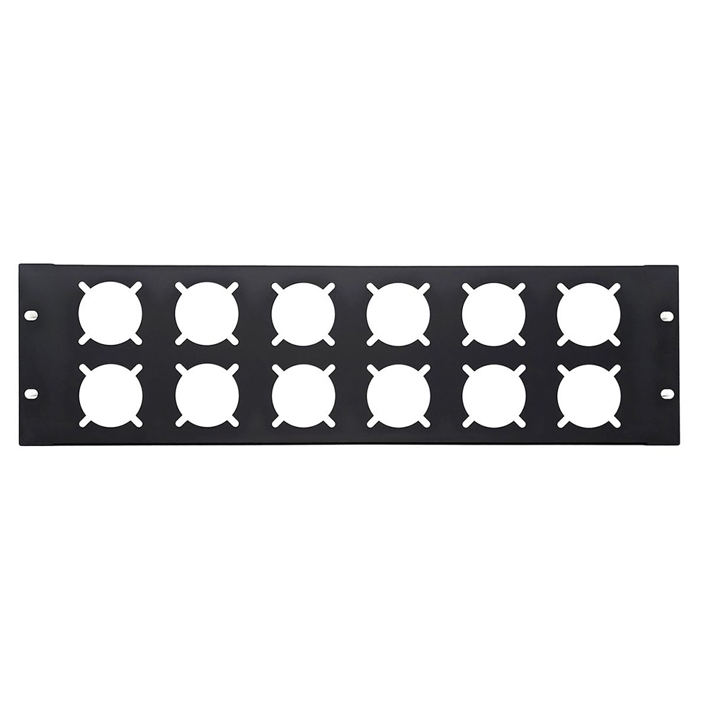 Penn Elcom R1284/3UK-12 rackpaneel voor 12x Schuko chassisdeel 3HE afbeelding
