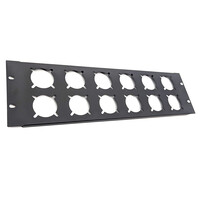 Penn Elcom R1284/3UK-12 rackpaneel voor 12x Schuko chassisdeel 3HE R1284/3UK-12 rackpaneel voor 12x Schuko chassisdeel 3HE