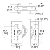 Penn Elcom 9280F paneelsluiting female deel 9280F paneelsluiting female deel