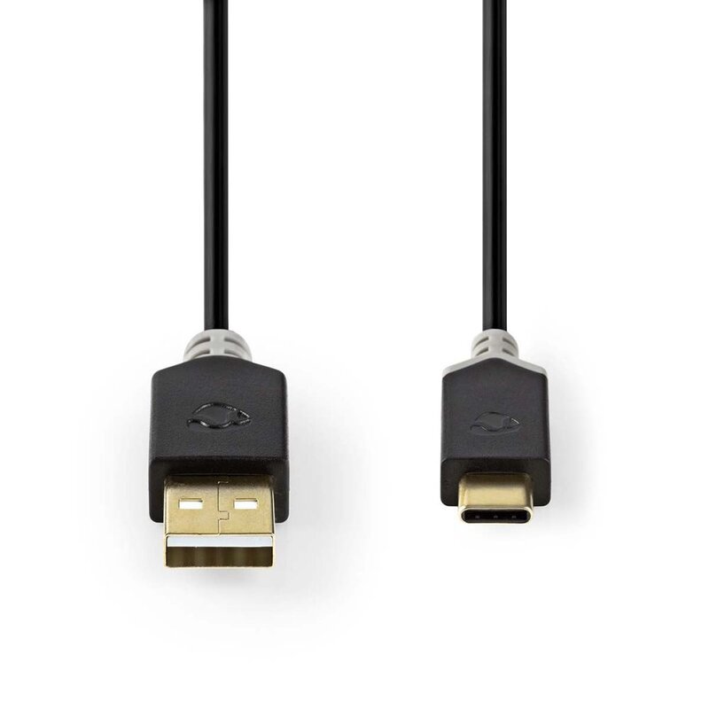 USB 2.0 Kabel A naar C 2 m zwart