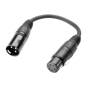 Adam Hall K5DHM0020 DMX 3p naar 5p met Neutrik-pluggen Adam Hall K5DHM0020 DMX 3p naar 5p met Neutrik-pluggen