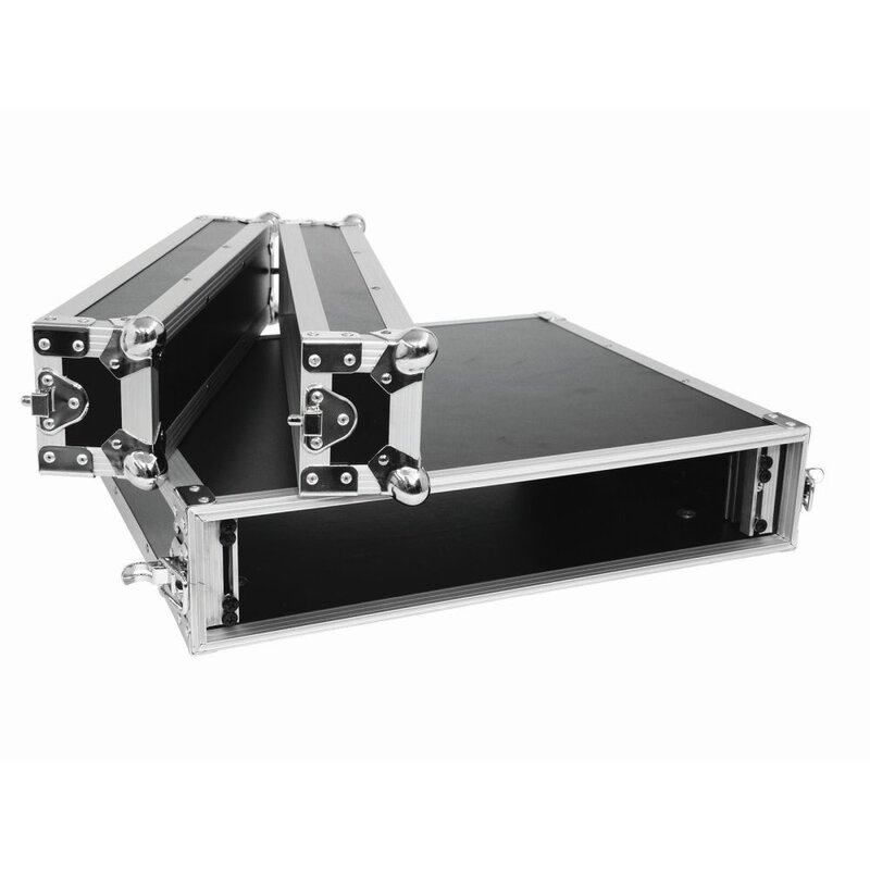 Amplifier Rack PR-1 19 inch flightcase 2 HE 460 mm diep