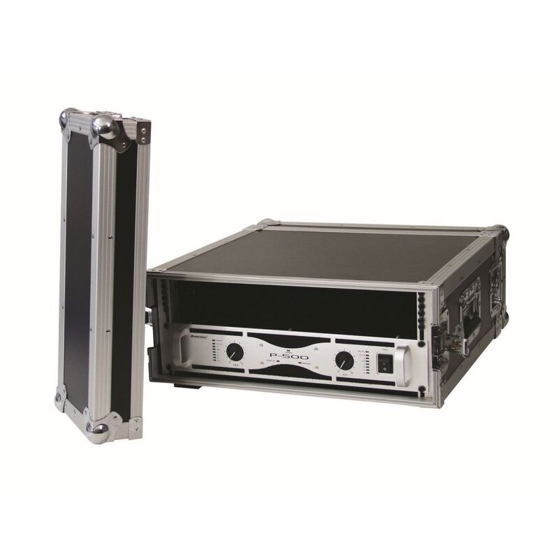 Amplifier Rack PR-2 19 inch flightcase 4 HE 470 mm diep