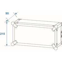 Amplifier Rack PR-2 19 inch flightcase 4 HE 470 mm diep