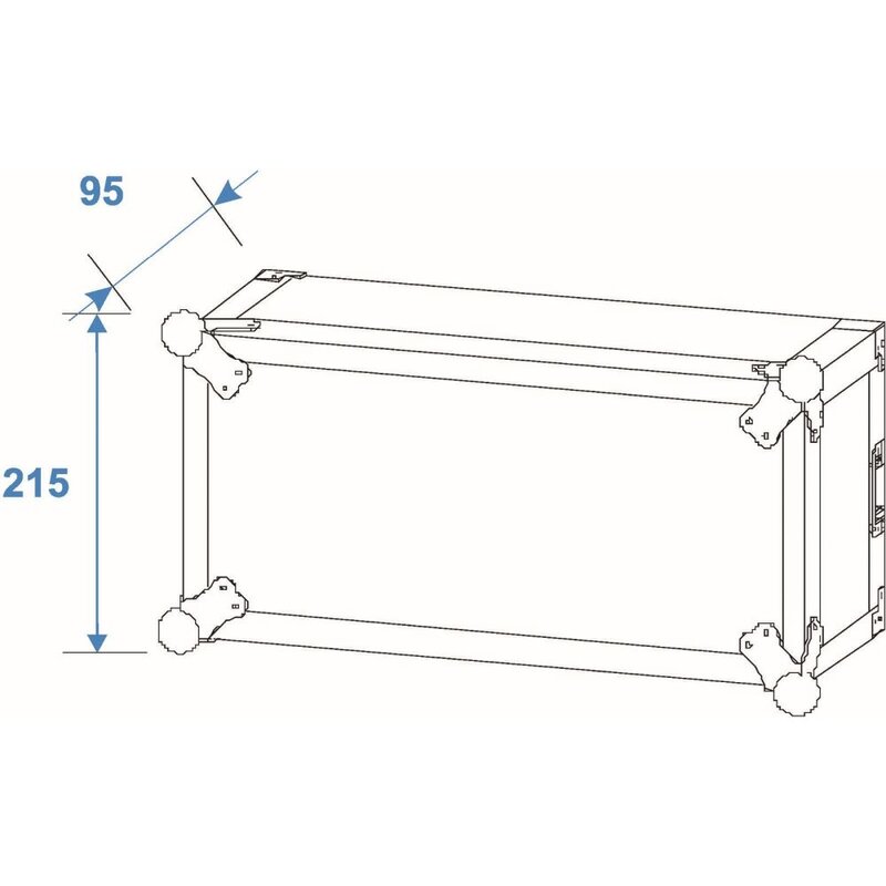 Amplifier Rack PR-2 19 inch flightcase 4 HE 470 mm diep