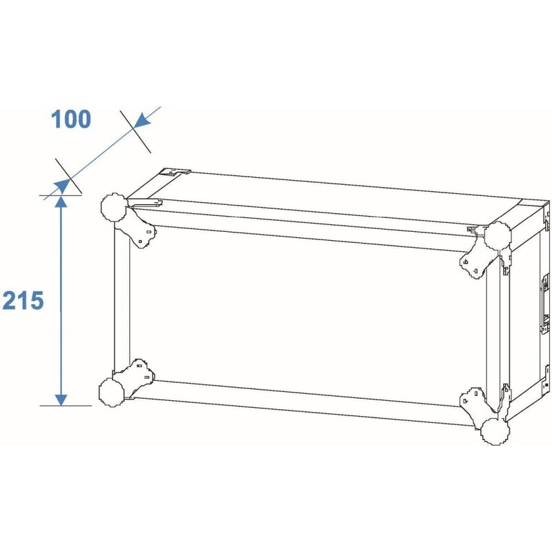 Amplifier Rack PR-2ST 19 inch flightcase 4 HE 570 mm diep