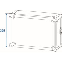 Amplifier Rack PR-2 19 inch flightcase 6 HE 470 mm diep