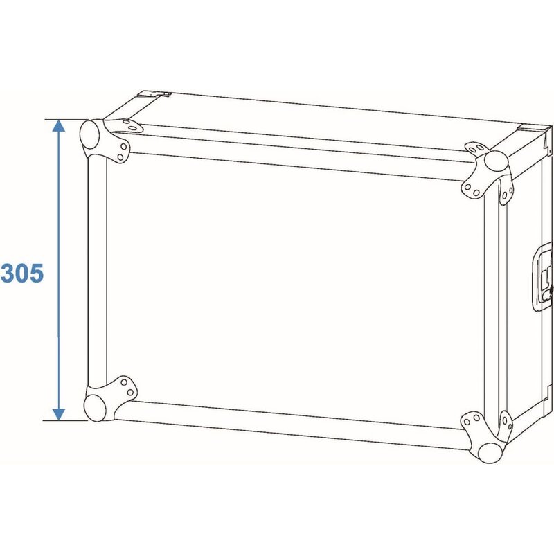 Amplifier Rack PR-2 19 inch flightcase 6 HE 470 mm diep