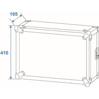 Amplifier Rack PR-2 19 inch flightcase 8 HE 470 mm diep