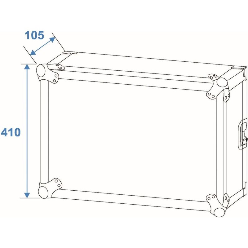 Amplifier Rack PR-2 19 inch flightcase 8 HE 470 mm diep