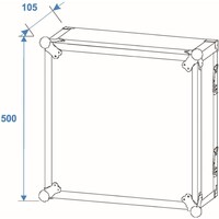 Amplifier Rack PR-2 19 inch flightcase 10 HE 470 mm diep