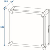 Amplifier Rack PR-2ST 19 inch flightcase 10 HE 570 mm diep