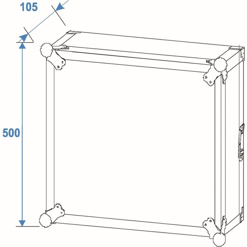 Amplifier Rack PR-2ST 19 inch flightcase 10 HE 570 mm diep