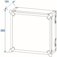 Amplifier Rack PR-2ST 19 inch flightcase 12 HE 570 mm diep