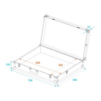 Universele foam flightcase GR-2 zwart