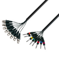 Adam Hall 3 Star L8 FV 0500 multikabel 8 x XLR female naar 8 x Jack TRS 5 m 3 Star L8 FV 0500 multikabel 8 x XLR female naar 8 x Jack TRS 5 m