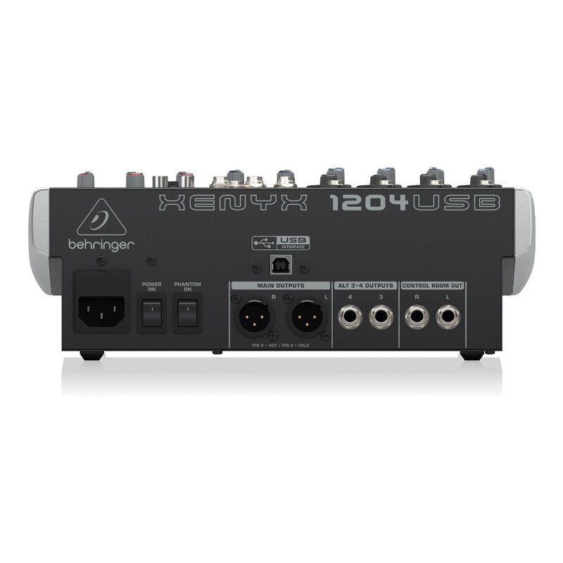 Behringer Xenyx 1204USB PA en studiomixer Xenyx 1204USB PA en studiomixer