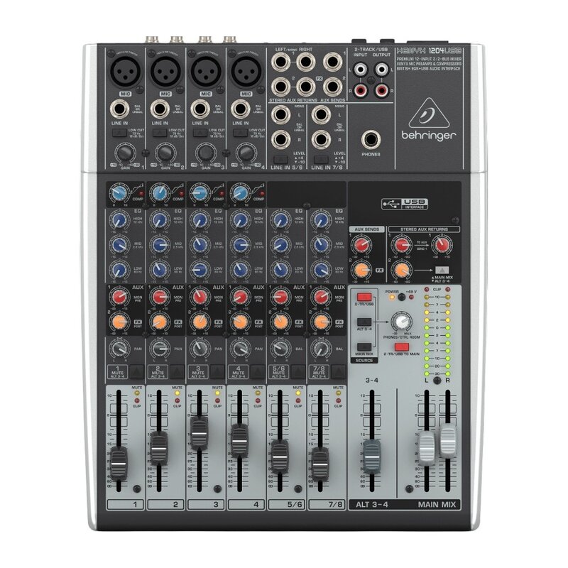 Behringer Xenyx 1204USB PA en studiomixer Xenyx 1204USB PA en studiomixer