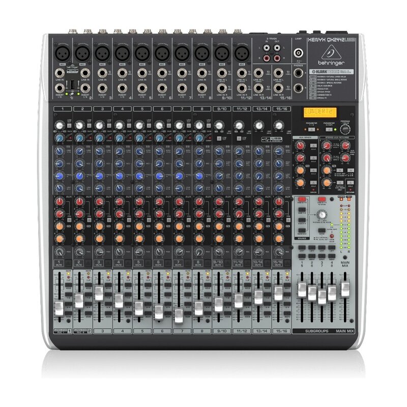 Behringer Xenyx QX2442USB PA en studiomixer Xenyx QX2442USB PA en studiomixer