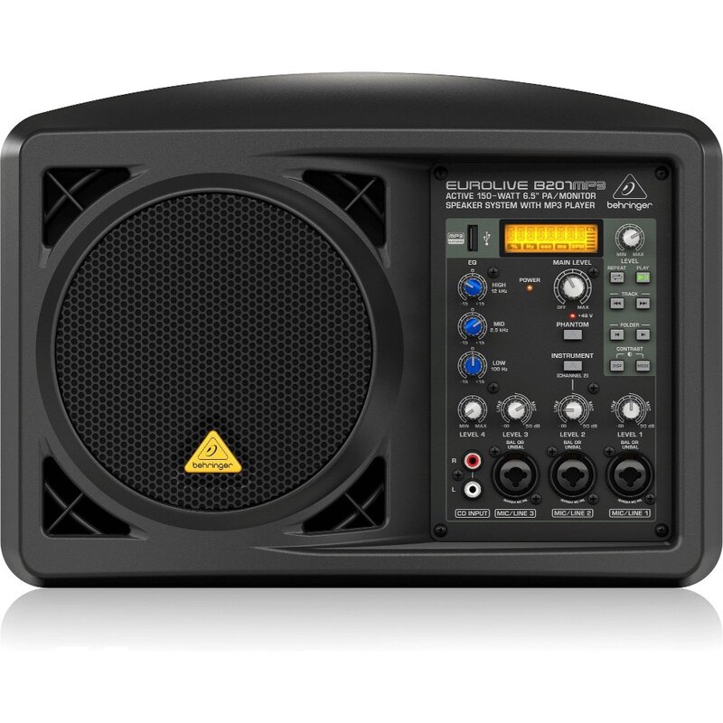 B207MP3 PA-monitorluidspreker met MP3