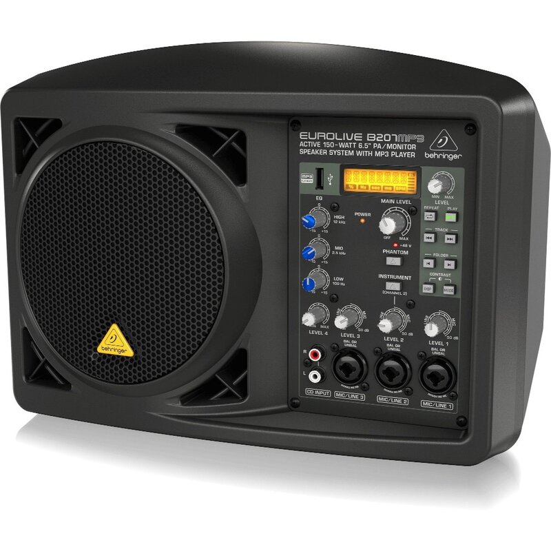B207MP3 PA-monitorluidspreker met MP3