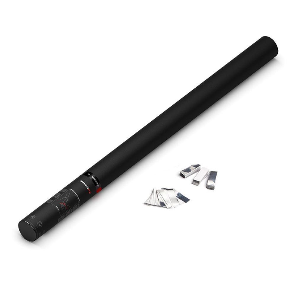 MagicFX Handheld Confetti Cannon 80cm wit+zilver afbeelding