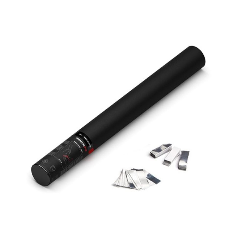 MagicFX Handheld Confetti Cannon 50cm wit+zilver afbeelding