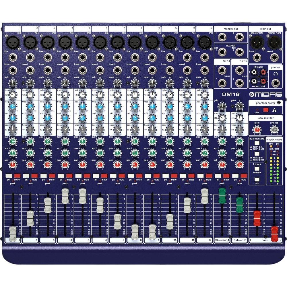 Midas DM16 Analoge mixer afbeelding