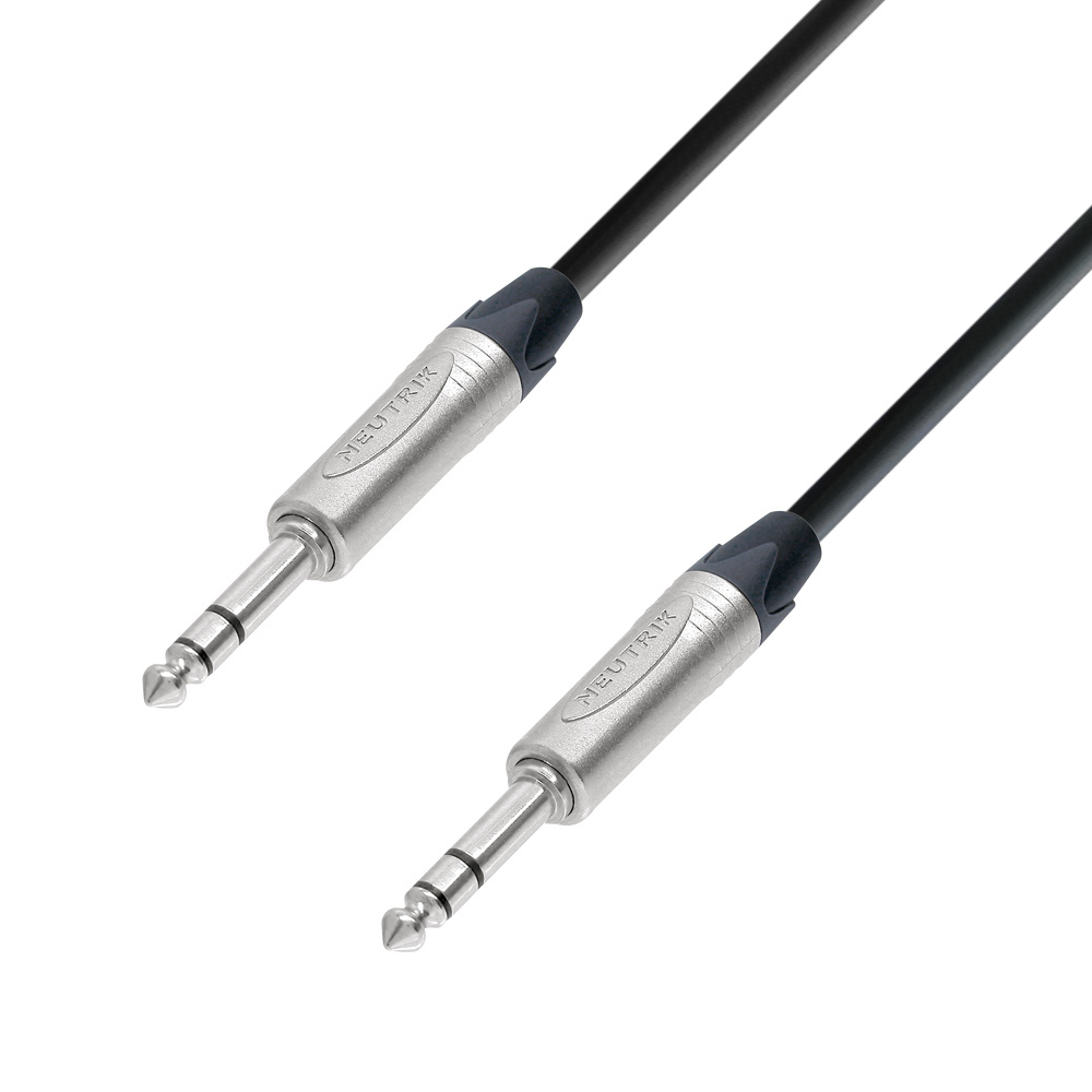 Adam Hall 5 Star BVV 1000 gebalanceerde Jack TRS instrumentkabel 10 m afbeelding