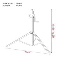Basic 2800 wind up lichtstatief