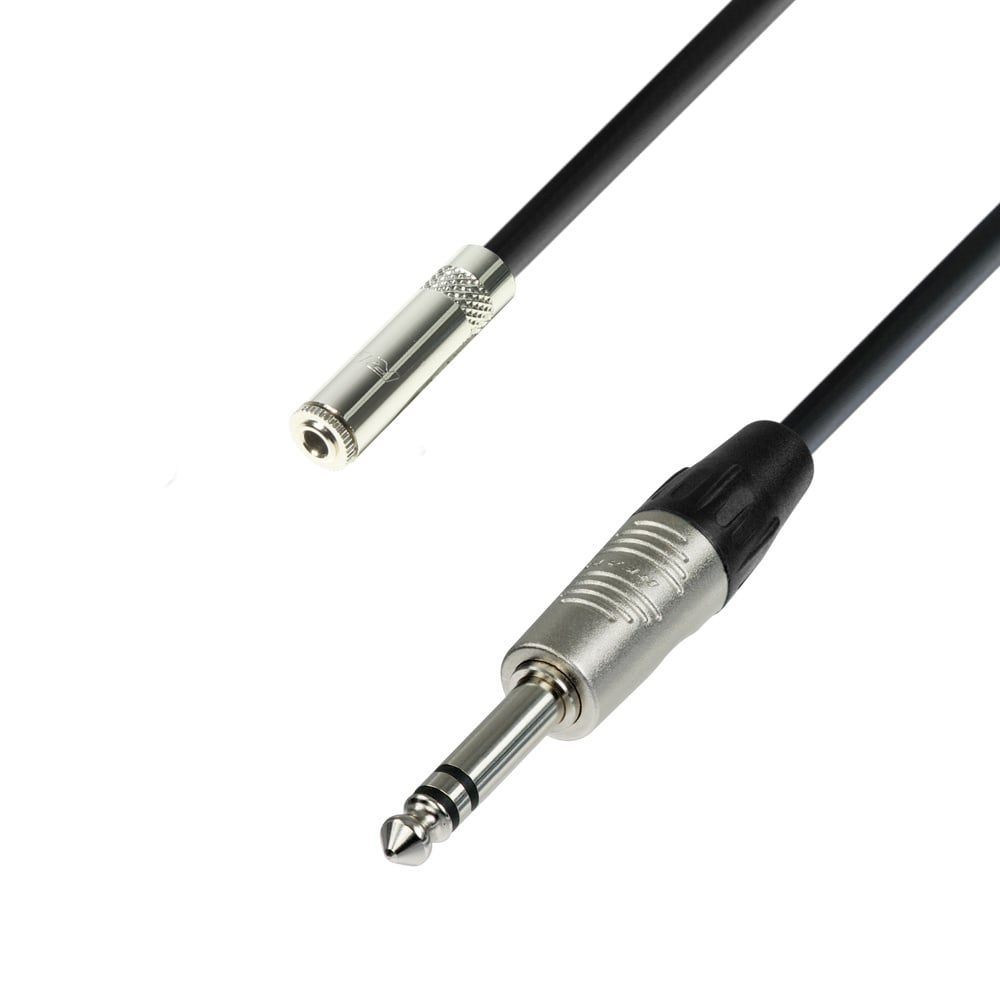 Adam Hall 4 Star BYV 0300 Mini-jack TRS female naar Jack TRS male 3m