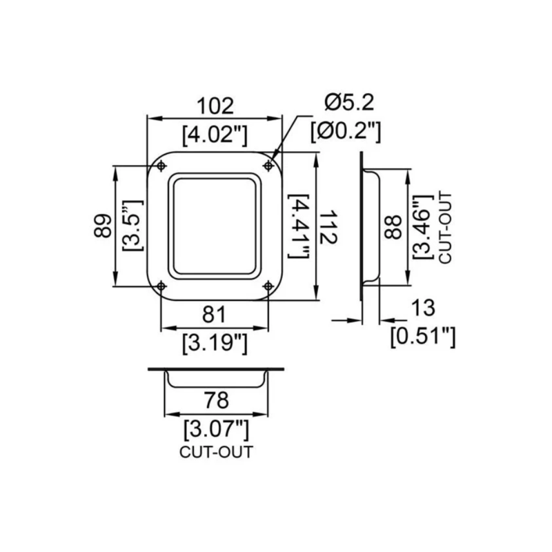 Penn Elcom D0946K Inbouwschotel 13 mm zwart D0946K Inbouwschotel 13 mm zwart