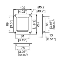 Penn Elcom D0946Z Inbouwschotel 13 mm zink D0946Z Inbouwschotel 13 mm zink