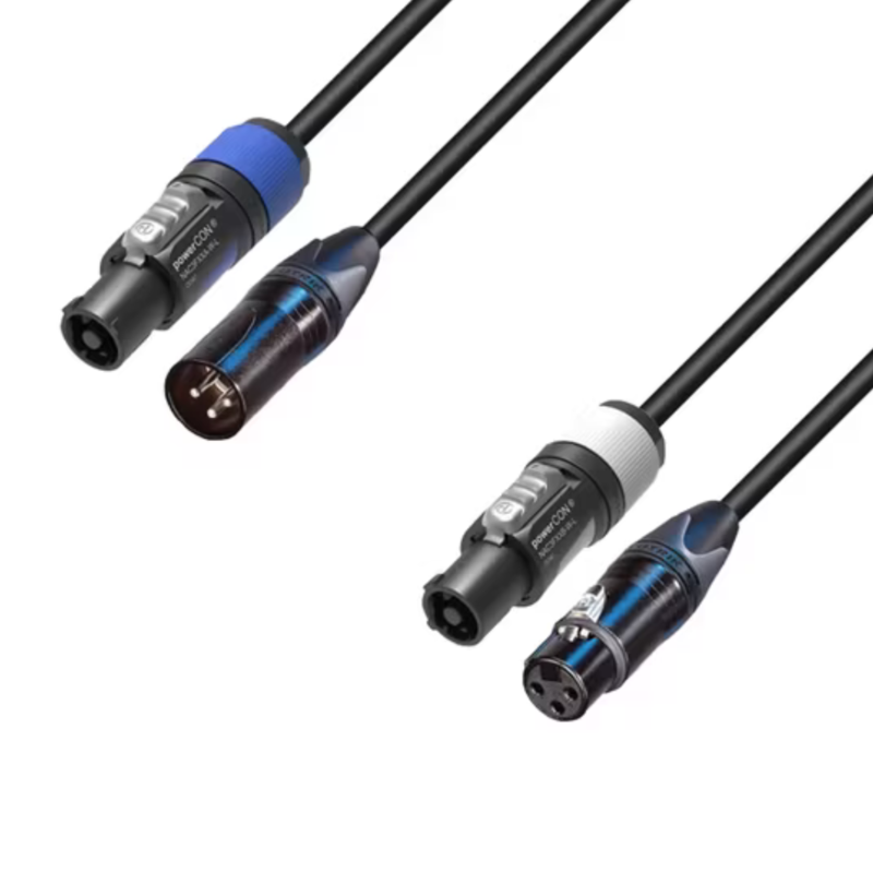 5 STAR H PCON A 0300 combikabel XLR naar powerCON 3 m
