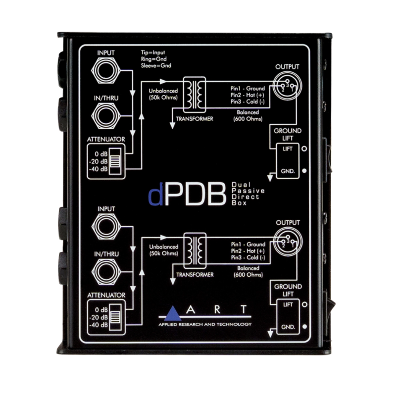 ART dPDB 2-kanaals passieve DI-box dPDB 2-kanaals passieve DI-box