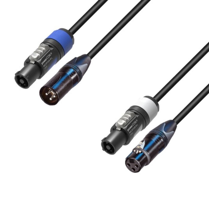 Adam Hall 5 STAR H PCON A 0150 combikabel XLR naar powerCON 1,5 m 5 STAR H PCON A 0150 combikabel XLR naar powerCON 1,5 m