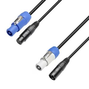 Adam Hall 3 STAR H PCON D 0150 combikabel XLR naar powerCON 1,5 m Adam Hall 3 STAR H PCON D 0150 combikabel XLR naar powerCON 1,5 m