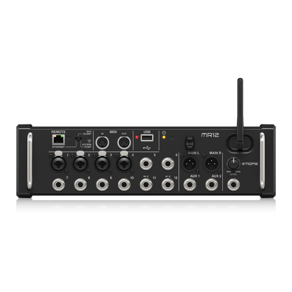 Midas MR12 12-kanaals digitale mixer voor tablets afbeelding