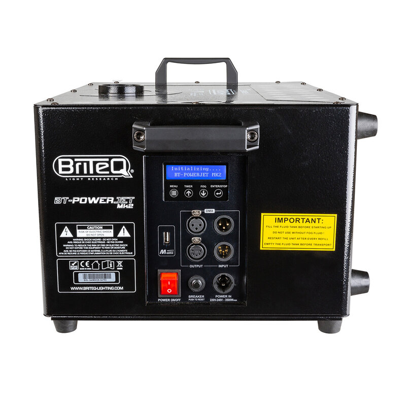 Briteq BT-POWERJET Mk2 verticale rookmachine 3200W BT-POWERJET Mk2 verticale rookmachine 3200W