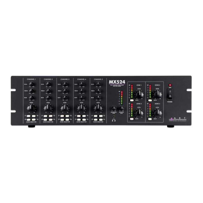 MX524 5-kanaals 4 zone mixer