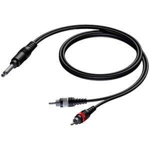 Procab CAB715/3 Jack naar 2 x RCA verloopkabel Procab CAB715/3 Jack naar 2 x RCA verloopkabel