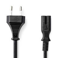 Voedingskabel platte stekker naar C7 2 m