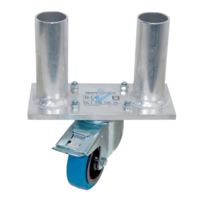 Prolyte Stagedex Dubbele podiumpoot met wiel 40 cm Stagedex Dubbele podiumpoot met wiel 40 cm