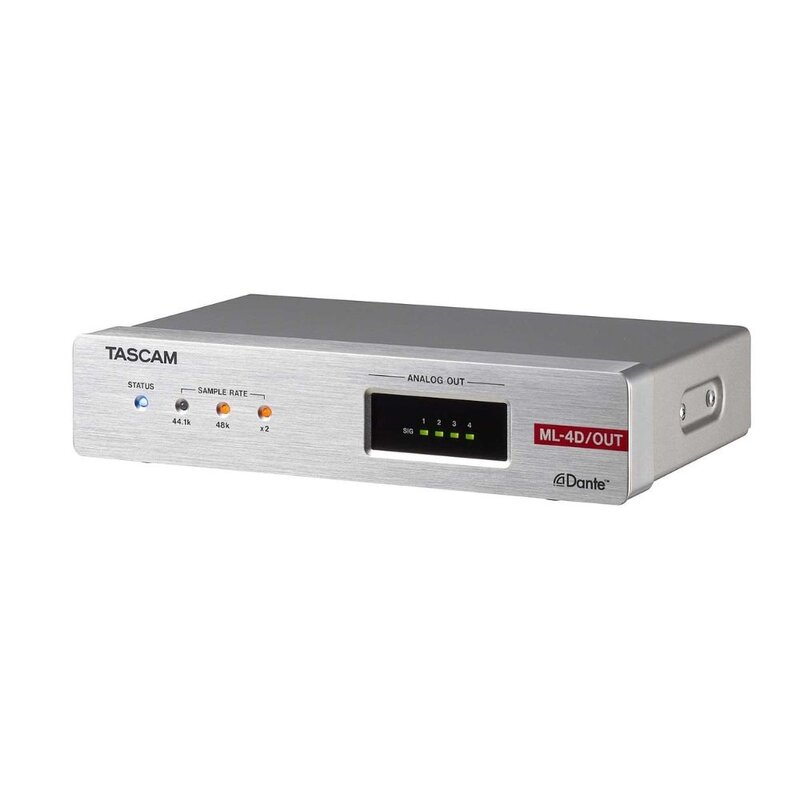 Tascam ML-4D/OUT-X 4-kanaals Dante converter ML-4D/OUT-X 4-kanaals Dante converter