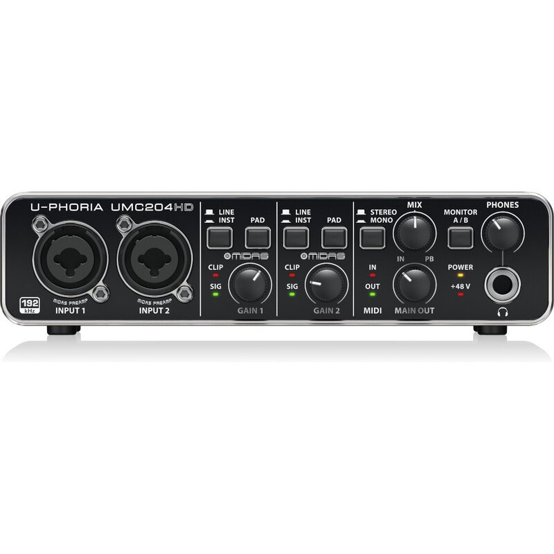 Behringer U-Phoria UMC204HD USB Audio-interface U-Phoria UMC204HD USB Audio-interface