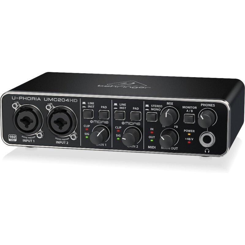 Behringer U-Phoria UMC204HD USB Audio-interface U-Phoria UMC204HD USB Audio-interface