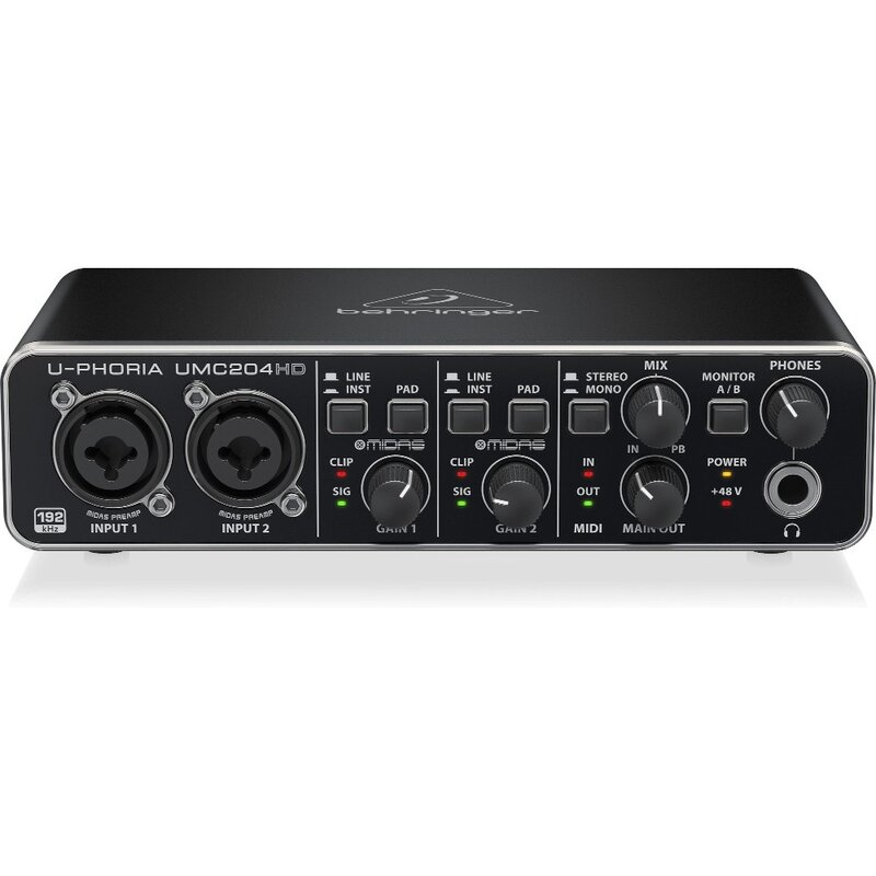 Behringer U-Phoria UMC204HD USB Audio-interface U-Phoria UMC204HD USB Audio-interface