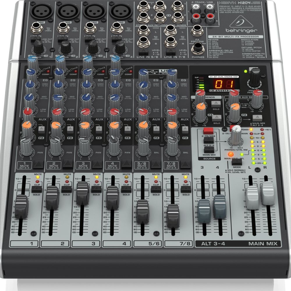 Behringer Xenyx X1204USB PA en studiomixer afbeelding